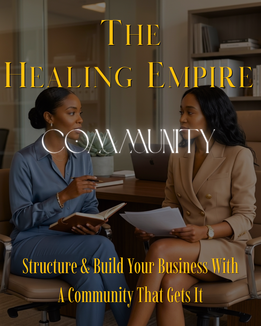 Women in a business strategy session seated in a luxury meeting room